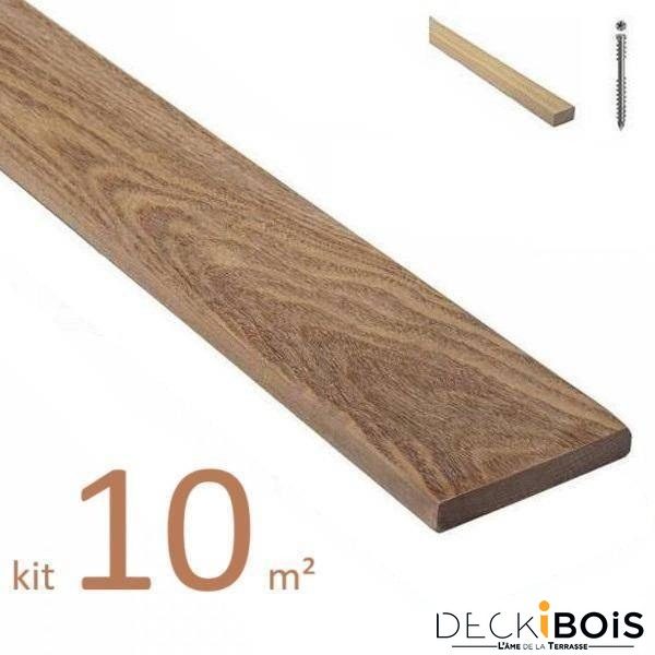 kit complet cumaru 21 x 145mm longueur 1m25 + visserie à partir de 10 m²