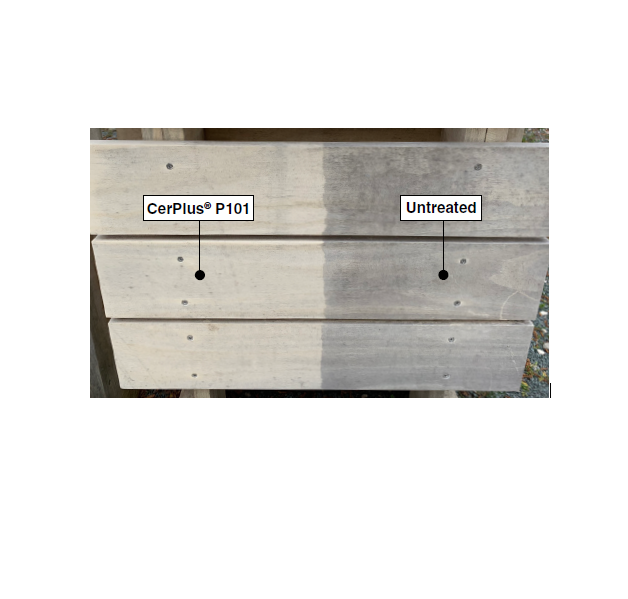 avant et après traitement avec CerPlus P105W