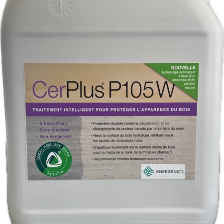 cerplus p105 w le seul produit au monde qui évite que le bois se grise