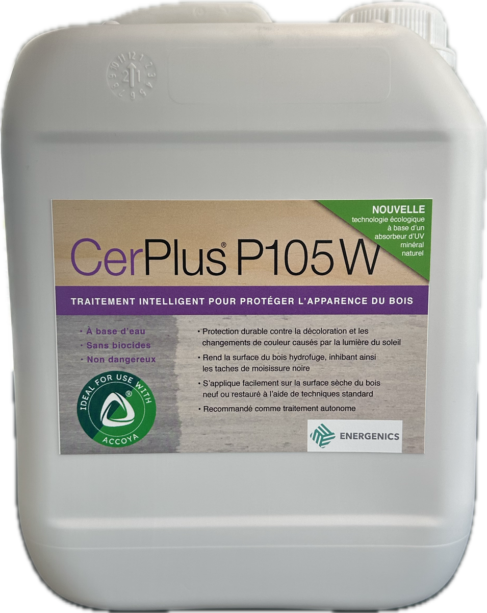 cerplus p105 w le seul produit au monde qui évite que le bois se grise